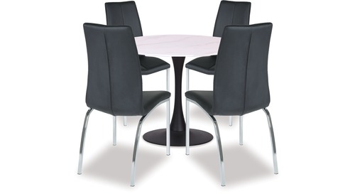 Marielia Dining Table & Asama Chairs x 4 Marielia Dining Table & Asama Chairs x 4
